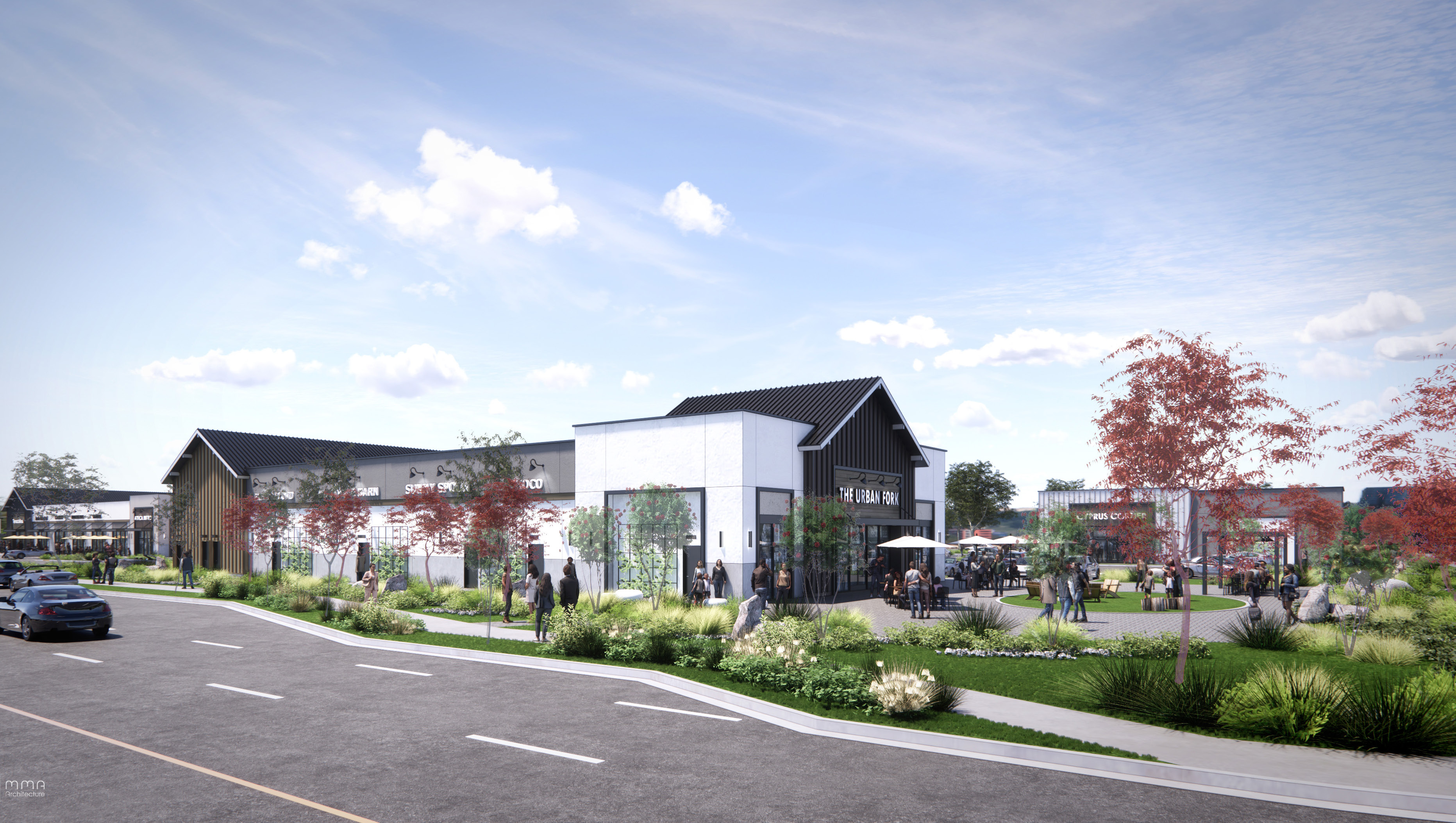 Northlake Commons streetscape rendering